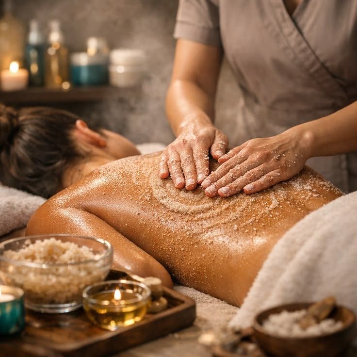 Luxury Body Scrub at Shine De Spa, luxury spa in Ikeja Lagos
