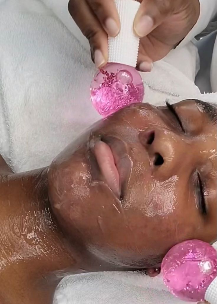 Ice Globe Facial at Shine De Spa, luxury spa in Ikeja Lagos